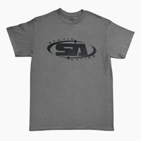 a gray t - shirt with the word sa on it