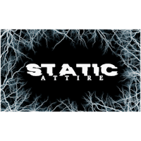 static attire logo on a black background