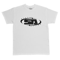 a white t - shirt with the word sa on it